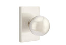 EMTEK  Orb Knob with Modern Rectangular Rosette
