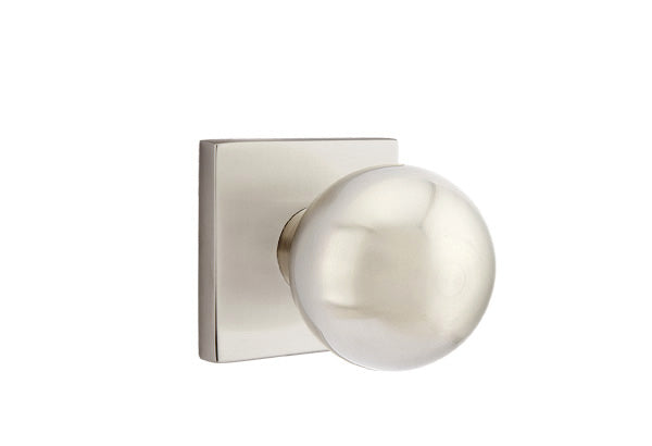 EMTEK  Orb Knob with Square Rosette