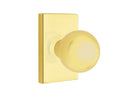 EMTEK  Orb Knob with Modern Rectangular Rosette