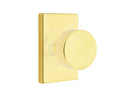 EMTEK  Round Knob with Modern Rectangular Rosette
