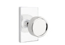 Emtek Select, Conical Knurled Knob, Modern Rectangular Rosette