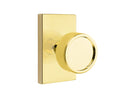 Emtek Select, Conical Knurled Knob, Modern Rectangular Rosette