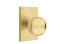 Emtek Select, Conical Knurled Knob, Modern Rectangular Rosette