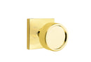 Emtek Select, Conical Knurled Knob, Square Rosette Concealed Screws