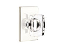 Emtek Windsor Crystal Knob with Modern Brass Rosettes, Modern Rectangular Rosette