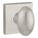 Baldwin Reserve PSELLCSR150 Passage Ellipse Knob and Contemporary Square Rose with 6AL Latch and Dual Strike Satin Nickel Finish - Satin Nickel - Brass
