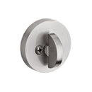 Baldwin Reserve PTCRD150 Patio Contemporary Round Deadbolt with 6AL Latch and Dual Strike Satin Nickel Finish - NA - NA