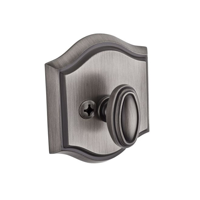 Baldwin Reserve PTTAD152 Patio Traditional Arch Deadbolt with 6AL Latch and Dual Strike Matte Antique Nickel Finish - Matte Antique Nickel - NA