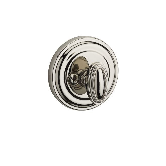 Baldwin Reserve PTTRD260 Patio Traditional Round Deadbolt with 6AL Latch and Dual Strike Bright Chrome Finish - Bright Chrome - NA