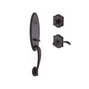 Baldwin Reserve SCCHEXCURRTAR112 Single Cylinder Chesapeake Handleset Right Hand Curve Lever and Traditional Arch Rose with 6AL Latch and Dual Strike Venetian Bronze Finish - Right Hand - NA