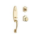 Baldwin Reserve SCCHEXROUTAR003 Single Cylinder Chesapeake Handleset Round Knob and Traditional Arch Rose with 6AL Latch and Dual Strike Lifetime Brass Finish - NA - NA