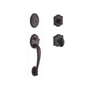 Baldwin Reserve SCCOLXELLTAR112 Single Cylinder Columbus Handleset Ellipse Knob and Traditional Arch Rose with 6AL Latch and Dual Strike Venetian Bronze Finish - Venetian Bronze - NA