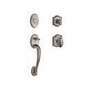 Baldwin Reserve SCCOLXELLTAR152 Single Cylinder Columbus Handleset Ellipse Knob and Traditional Arch Rose with 6AL Latch and Dual Strike Matte Antique Nickel Finish - Matte Antique Nickel - NA