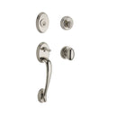 Baldwin Reserve SCCOLXELLTRR141 Single Cylinder Columbus Handleset Ellipse Knob and Traditional Round Rose with 6AL Latch and Dual Strike Bright Nickel Finish - NA - NA