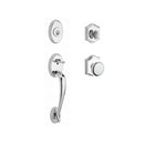 Baldwin Reserve SCCOLXROUTAR260 Single Cylinder Columbus Handleset Round Knob and Traditional Arch Rose with 6AL Latch and Dual Strike Bright Chrome Finish - NA - NA