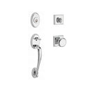 Baldwin Reserve SCCOLXROUTSR260 Single Cylinder Columbus Handleset Round Knob and Traditional Square Rose with 6AL Latch and Dual Strike Bright Chrome Finish - NA - NA