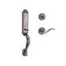Baldwin Reserve SCELIXCURLTRR152 Single Cylinder Elizabeth Handleset Left Hand Curve Lever and Traditional Round Rose with 6AL Latch and Dual Strike Matte Antique Nickel Finish - Left Hand - NA