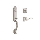 Baldwin Reserve SCELIXCURLTSR150 Single Cylinder Elizabeth Handleset Left Hand Curve Lever and Traditional Square Rose with 6AL Latch and Dual Strike Satin Nickel Finish - Left Hand - NA