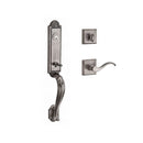 Baldwin Reserve SCELIXCURRTSR152 Single Cylinder Elizabeth Handleset Right Hand Curve Lever and Traditional Square Rose with 6AL Latch and Dual Strike Matte Antique Nickel Finish - Right Hand - NA