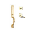 Baldwin Reserve SCELIXDECLTSR003 Single Cylinder Elizabeth Handleset Left Hand Decorative Lever and Traditional Square Rose with 6AL Latch and Dual Strike Lifetime Brass Finish - Left Hand - NA