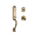 Baldwin Reserve SCELIXELLTAR049 Single Cylinder Elizabeth Handleset Ellipse Knob and Traditional Arch Rose with 6AL Latch and Dual Strike Matte Brass and Black Finish - NA - NA