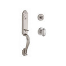 Baldwin Reserve SCELIXELLTRR150 Single Cylinder Elizabeth Handleset Ellipse Knob and Traditional Round Rose with 6AL Latch and Dual Strike Satin Nickel Finish - NA - NA