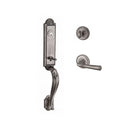 Baldwin Reserve SCELIXFEDLTRR152 Single Cylinder Elizabeth Handleset Left Hand Federal Lever and Traditional Round Rose with 6AL Latch and Dual Strike Matte Antique Nickel Finish - Left Hand - NA