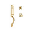 Baldwin Reserve SCELIXROUTAR003 Single Cylinder Elizabeth Handleset Round Knob and Traditional Arch Rose with 6AL Latch and Dual Strike Lifetime Brass Finish - NA - NA