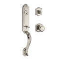 Baldwin Reserve SCELIXROUTAR141 Single Cylinder Elizabeth Handleset Round Knob and Traditional Arch Rose with 6AL Latch and Dual Strike Bright Nickel Finish - NA - NA