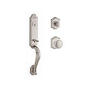 Baldwin Reserve SCELIXROUTAR150 Single Cylinder Elizabeth Handleset Round Knob and Traditional Arch Rose with 6AL Latch and Dual Strike Satin Nickel Finish - NA - NA