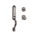 Baldwin Reserve SCELIXROUTAR152 Single Cylinder Elizabeth Handleset Round Knob and Traditional Arch Rose with 6AL Latch and Dual Strike Matte Antique Nickel Finish - NA - NA