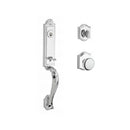 Baldwin Reserve SCELIXROUTAR260 Single Cylinder Elizabeth Handleset Round Knob and Traditional Arch Rose with 6AL Latch and Dual Strike Bright Chrome Finish - NA - NA