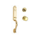 Baldwin Reserve SCELIXROUTRR003 Single Cylinder Elizabeth Handleset Round Knob and Traditional Round Rose with 6AL Latch and Dual Strike Lifetime Brass Finish - NA - NA