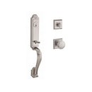 Baldwin Reserve SCELIXROUTSR150 Single Cylinder Elizabeth Handleset Round Knob and Traditional Square Rose with 6AL Latch and Dual Strike Satin Nickel Finish - NA - NA