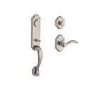Baldwin Reserve SCKODXARCLRAR492 Single Cylinder Kodiak Handleset Left Hand Arch Lever and Rustic Arch Rose with 6AL Latch and Dual Strike White Bronze Finish - Left Hand - NA
