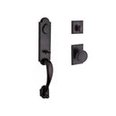 Baldwin Reserve SCKODXRUSRSR481 Single Cylinder Kodiak Handleset Rustic Knob and Rustic Square Rose with 6AL Latch and Dual Strike Dark Bronze Finish - NA - NA
