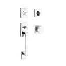 Baldwin Reserve SCLAJXCONCSR260 Single Cylinder La Jolla Handleset Contemporary Knob Contemporary Square Rose with 6AL Latch and Dual Strike Bright Chrome Finish - NA - NA