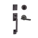Baldwin Reserve SCLAJXSQUCRR112 Single Cylinder La Jolla Handleset Square Lever Contemporary Round Rose with 6AL Latch and Dual Strike Venetian Bronze Finish - NA - NA