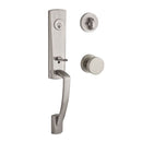 Baldwin Reserve SCMIAXCONCRR150 Single Cylinder Miami Handleset Contemporary Knob and Contemporary Round Rose with 6AL Latch and Dual Strike Satin Nickel Finish - NA - NA