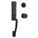 Baldwin Reserve SCMIAXCONCRR190 Single Cylinder Miami Handleset Contemporary Knob and Contemporary Round Rose with 6AL Latch and Dual Strike Satin Black Finish - NA - NA