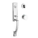 Baldwin Reserve SCMIAXCONCRR260 Single Cylinder Miami Handleset Contemporary Knob and Contemporary Round Rose with 6AL Latch and Dual Strike Bright Chrome Finish - NA - NA