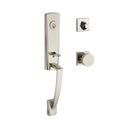 Baldwin Reserve SCMIAXCONCSR141 Single Cylinder Miami Handleset Contemporary Knob and Contemporary Square Rose with 6AL Latch and Dual Strike Bright Nickel Finish - NA - NA