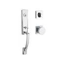 Baldwin Reserve SCMIAXCONCSR260 Single Cylinder Miami Handleset Contemporary Knob and Contemporary Square Rose with 6AL Latch and Dual Strike Bright Chrome Finish - NA - NA