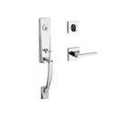 Baldwin Reserve SCMIAXSQURCSR260 Single Cylinder Miami Handleset Right Hand Square Lever and Contemporary Square Rose with 6AL Latch and Dual Strike Bright Chrome Finish - Right Hand - NA