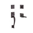 Baldwin Reserve SCNAPXDECRTSR112 Single Cylinder Napa Handleset Right Hand Decorative Lever and Traditional Square Rose with 6AL Latch and Dual Strike Venetian Bronze Finish - Right Hand - NA