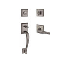 Baldwin Reserve SCNAPXDECRTSR152 Single Cylinder Napa Handleset Right Hand Decorative Lever and Traditional Square Rose with 6AL Latch and Dual Strike Matte Antique Nickel Finish - Right Hand - NA
