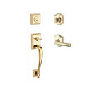 Baldwin Reserve SCNAPXFEDLTAR003 Single Cylinder Napa Handleset Left Hand Federal Lever and Traditional Arch Rose with 6AL Latch and Dual Strike Lifetime Brass Finish - Left Hand - NA