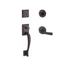 Baldwin Reserve SCNAPXFEDRTRR112 Single Cylinder Napa Handleset Right Hand Federal Lever and Traditional Round Rose with 6AL Latch and Dual Strike Venetian Bronze Finish - Right Hand - NA