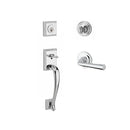 Baldwin Reserve SCNAPXFEDRTRR260 Single Cylinder Napa Handleset Right Hand Federal Lever and Traditional Round Rose with 6AL Latch and Dual Strike Bright Chrome Finish - Right Hand - NA