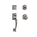 Baldwin Reserve SCNAPXROUTAR152 Single Cylinder Napa Handleset Round Knob and Traditional Arch Rose with 6AL Latch and Dual Strike Matte Antique Nickel Finish - NA - NA